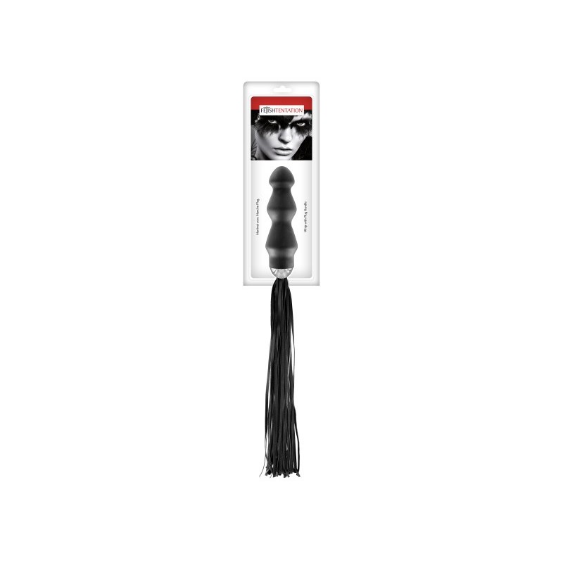 Plug silicone Prog fouet simili cuir Fetish Tentation