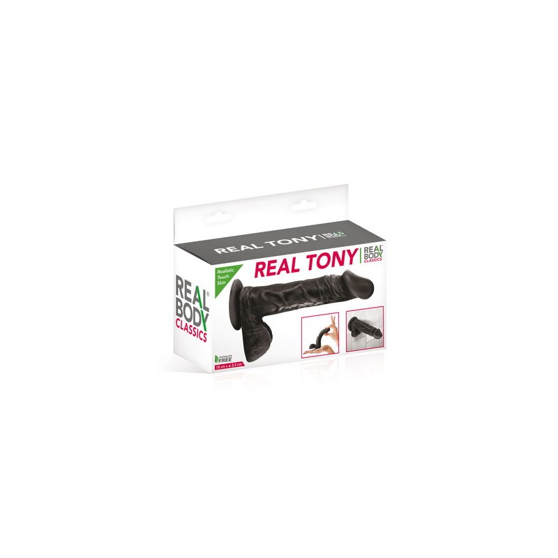 Gode Ventouse Réaliste 18 cm 2 couleurs aux choix Tony Real Body
