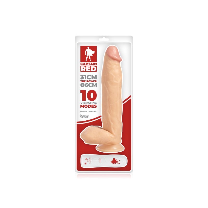 The Power Vibromasseur réaliste 31cm Captain Red