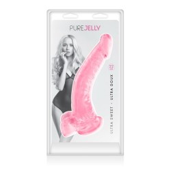 Gode Ventouse XL Courbé en jelly 22cm 2 couleurs aux choix Pure Jelly