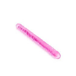 Double dong veiné de 34cm en jelly 2 couleurs aux choix Pure Jelly