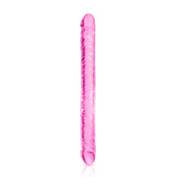 Double dong veiné de 44cm en jelly 2 couleurs aux choix Pure Jelly