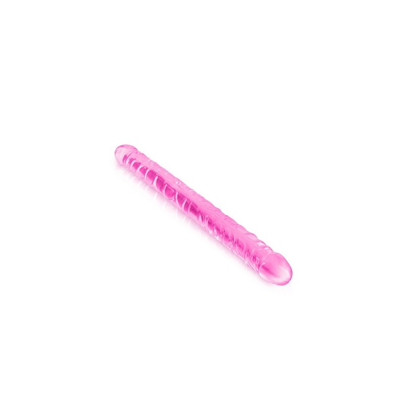 Double dong veiné de 44cm en jelly 2 couleurs aux choix Pure Jelly