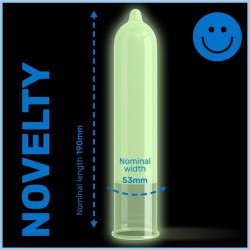 3 preservatifs Fluorescent Taille 53 Pasante