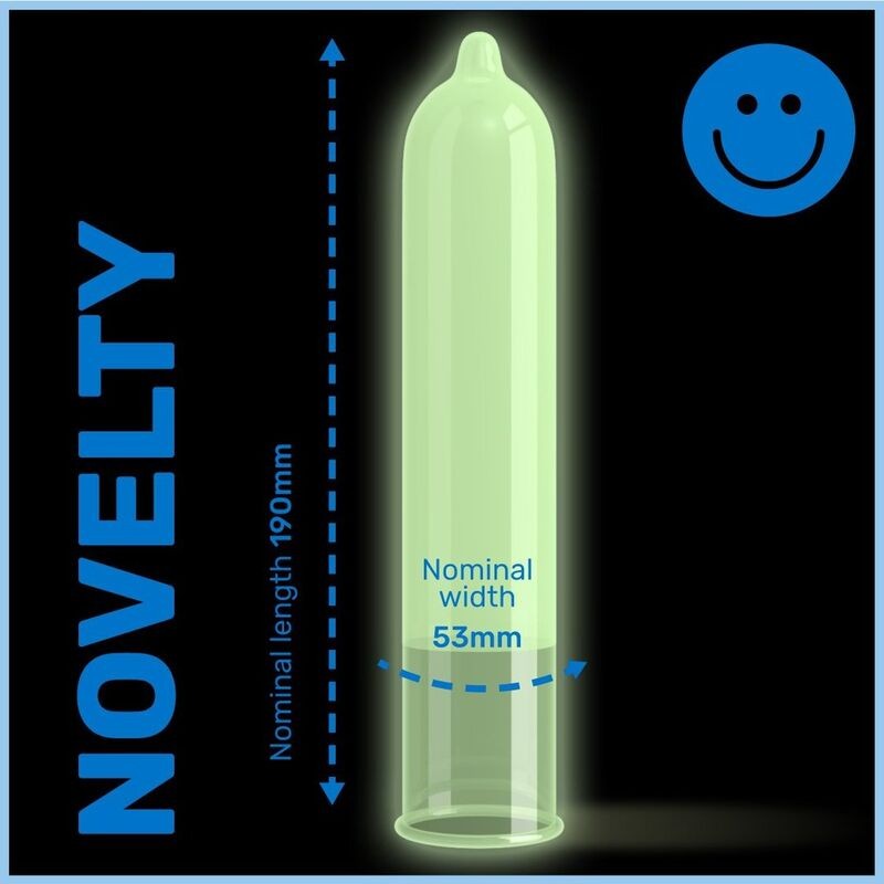3 preservatifs Fluorescent Taille 53 Pasante