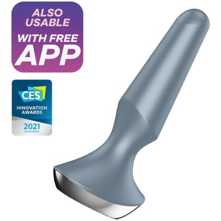 Plug anal vibrant Connecté Ilicious Argent Satisfyer
